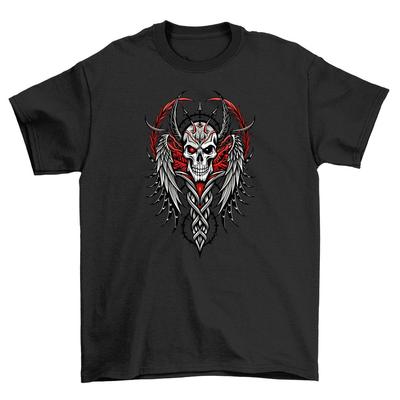 Gothic_66 Schädelhörner Lustiges T-Shirt - Zeigen Sie Ihre dunkle Seite mit Stil! Unisex Kinderbett