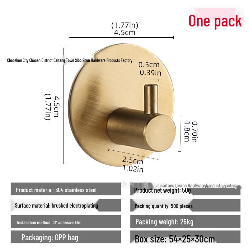 Cârlig de perete autoadeziv puternic din oțel inoxidabil 304, fără găurire