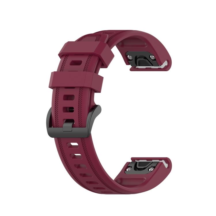 For Garmin Fenix 6S Pro Pure Color Silicone Watch Band
