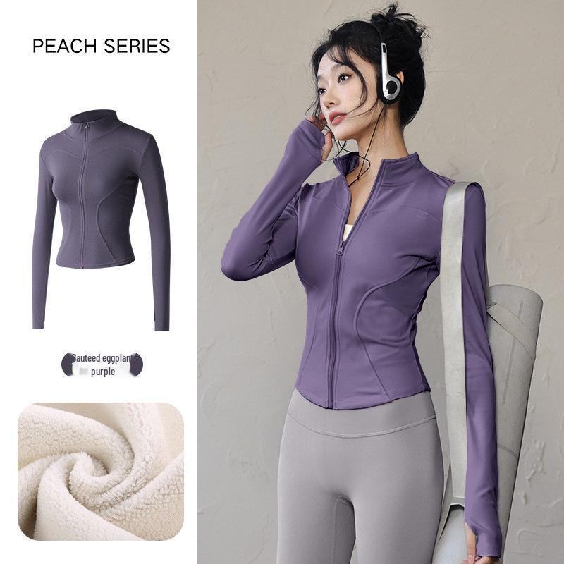 

Женская флисовая куртка для йоги и фитнеса 2025 года — идеально подходит для занятий пилатесом, бега и тренировок осенью/зимой XXXL