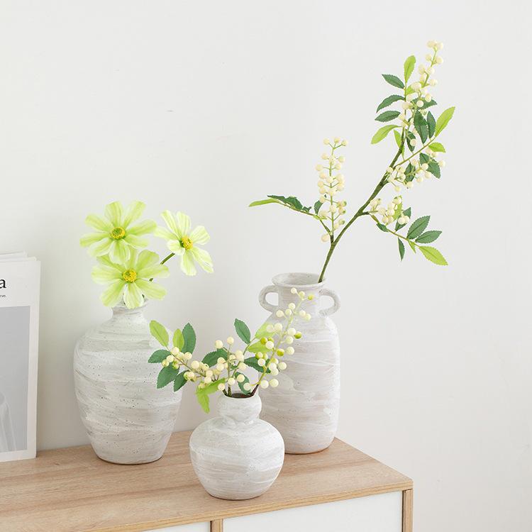 Retro Keramikvase für Wohnzimmer oder Schreibtisch Blumenarrangement