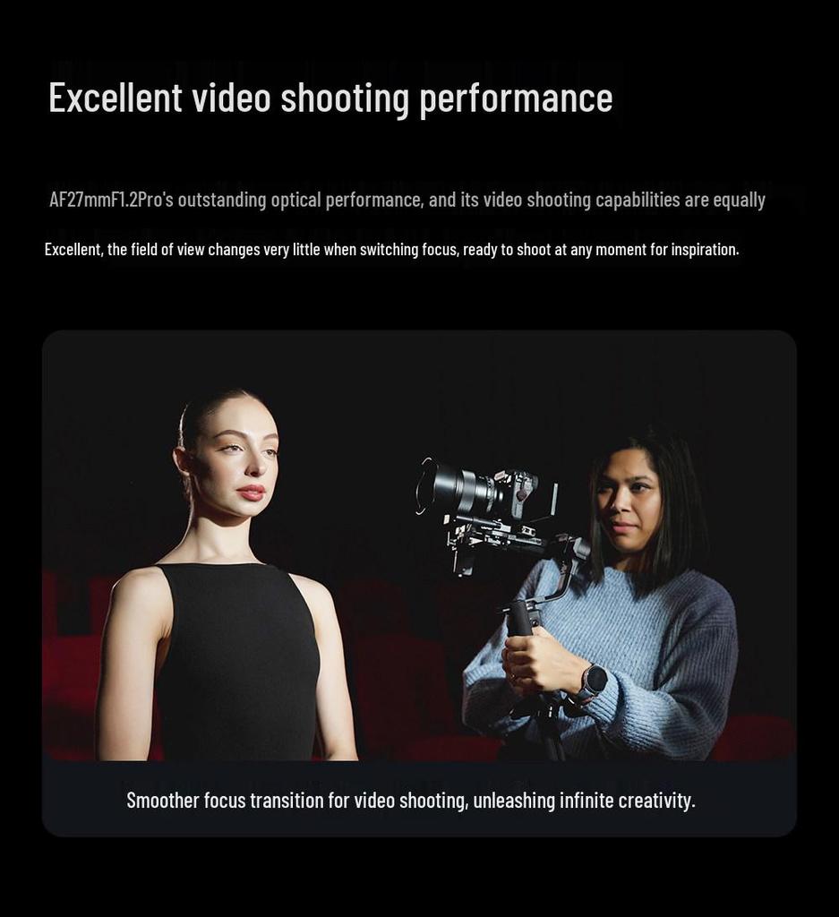Viltrox 27mm f/1.2 Pro Prime Lens for F/Z/E Mount Mirrorless Cameras with Autofocus