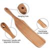 Natural Wood Wooden Salad Spatula Non Stick Baking Scraper Long Handle Spatula  Kitchen Utensil