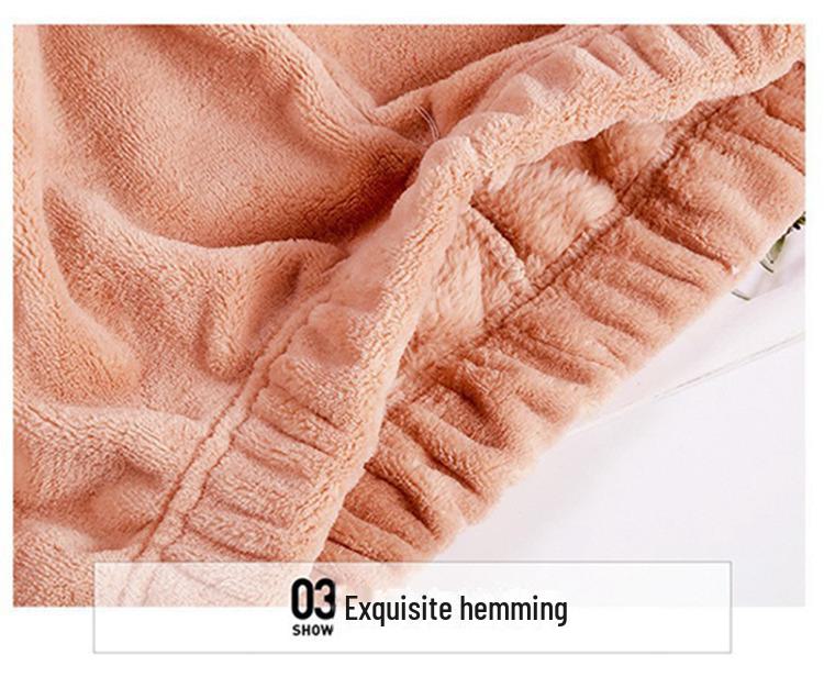 Women's Cozy Coral Fleece Pants and Jacket Set - Slim & Loose Fit for Home or Outdoor Wear