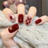 Whitening wearable nails, high-end, flashy, sweet, cool, simple, royal and hot girls wear nails in the new year in autumn.