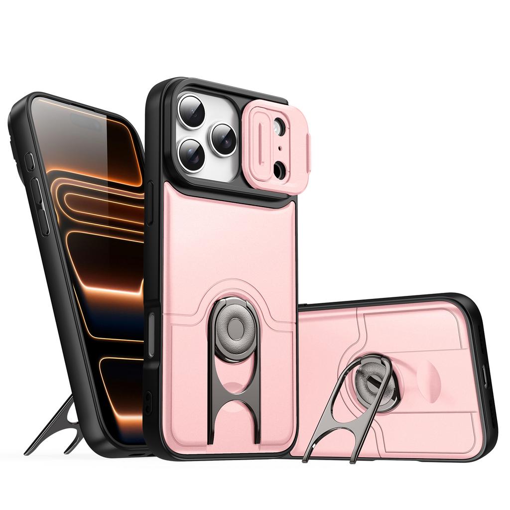 The New Product Is Suitable for Apple 17Promax Mobile Phone Case, Push Window Anti-drop Mobile Phone Protective Case 16 Magnetic Bracket.