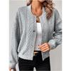 Women's 2024 Casual Knitted Jacquard Stand-up Collar Baseball Jacket