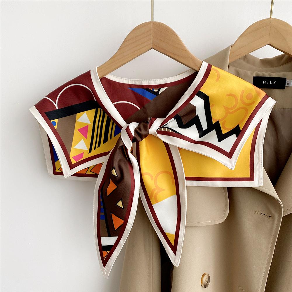 Silk Scarf Shawl for Women - Versatile Double-Layer Neck Protection for Spring, Autumn, and Summer