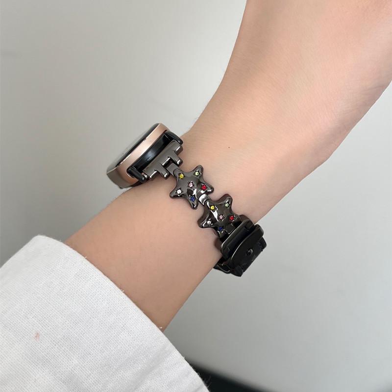 Luxury Leather Butterfly Strap For Xiaomi Mi Band 9 8 Smartwatch Band For Mi Band 8 9 Pro Sport Bracelet Wristband Replacement Red Mi Watch 4 Strap