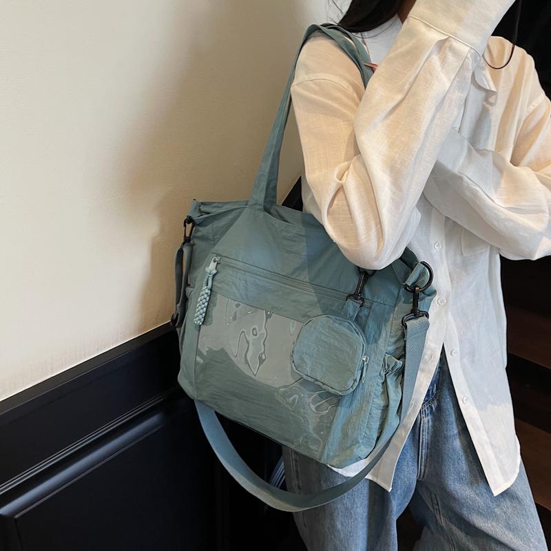 Student Book Bag Lightweight Shoulder Bag Women's Commuter Tote Bag Large Capacity Crossbody Bag