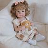 Lively 18 Inch Reborn Baby Girl Dolls Bettie Full Vinyl Body Newborn Babies Doll Realistic Implanted Curly Hair Baby Doll Toys for Kids Birthday Gifts