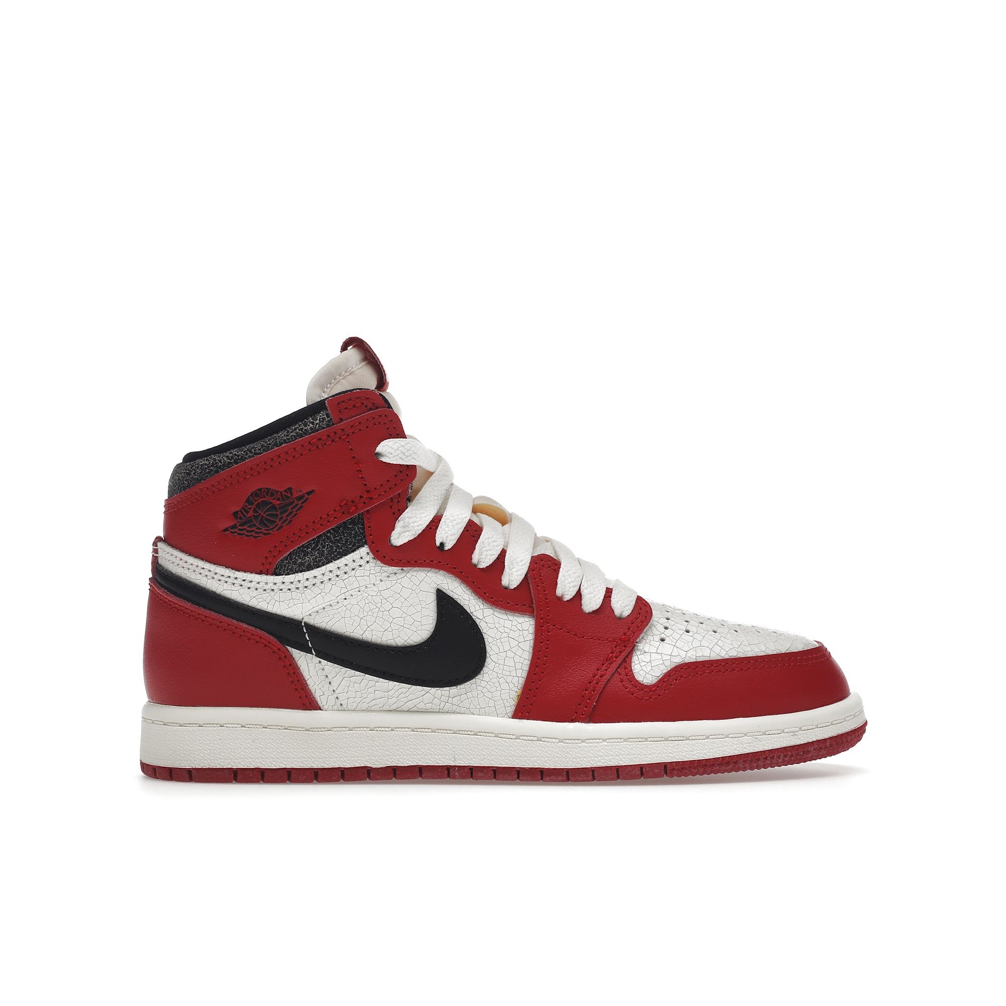 

Детские кроссовки Air Jordan 1 Retro High OG PS Chicago Lost & Found Red Varsity-Red Black FD1412-612 33.5