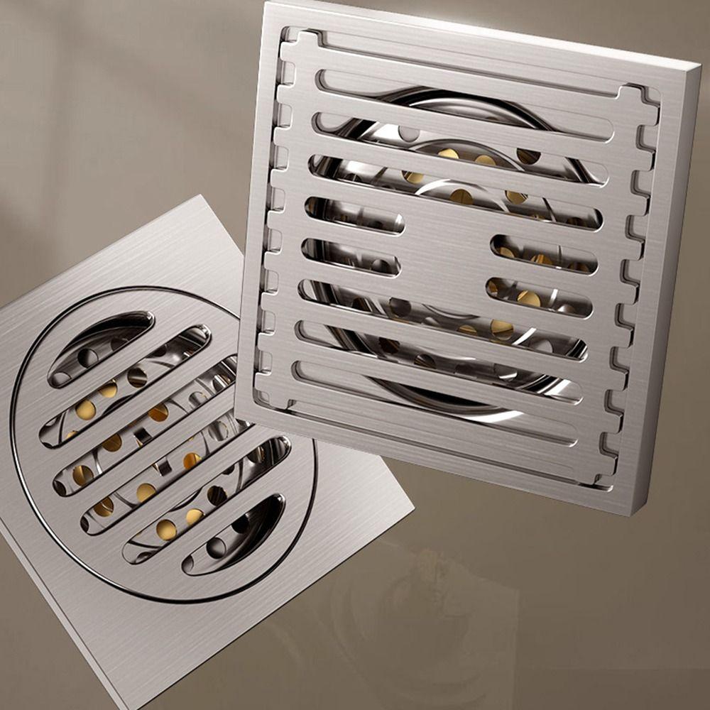 Thickened Shower Floor Drain Grey Fast Drainage Floor Drain Durable Waste Drain  Universal