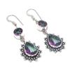 Natural Mystic Rainbow Topaz Gemstone 925 Sterling Silver Earring 2.05" C4j51