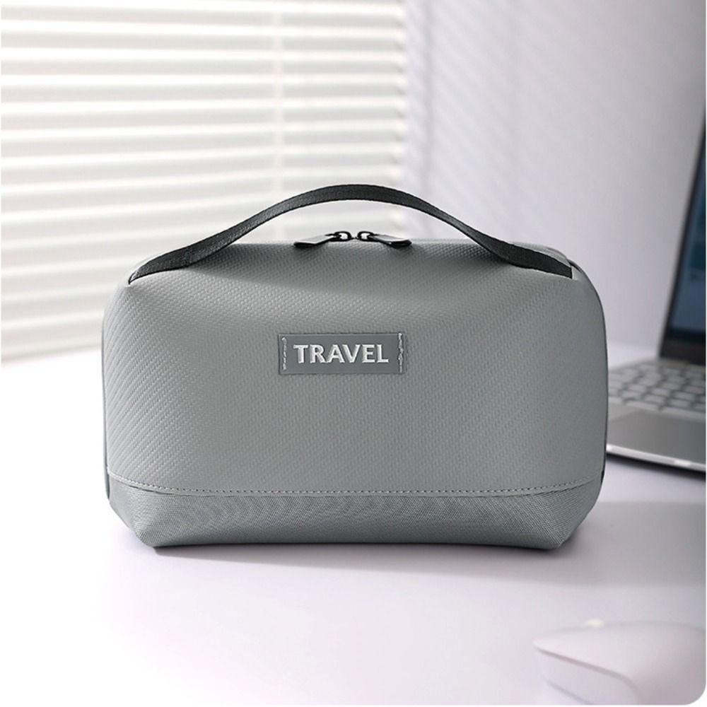 Waterproof Storage Bag Travel Accessories PU Travel Tech Organizer Bag Wear-resisting Portable Electronics Organizer Pouch