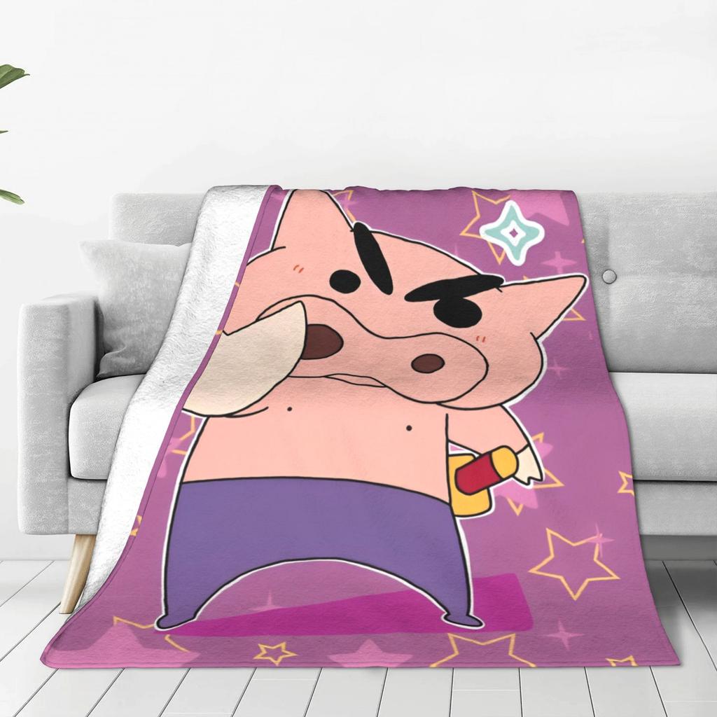 Buriburizaemon Decke Mehrere Größen Superweich und Warm Anime Cartoon Überwürfe für Sofa Couch und Bett