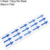 4 Sheet Arrow Stickers Rectangle Self-Adhesive Labels Wall Marking   Industrial Work