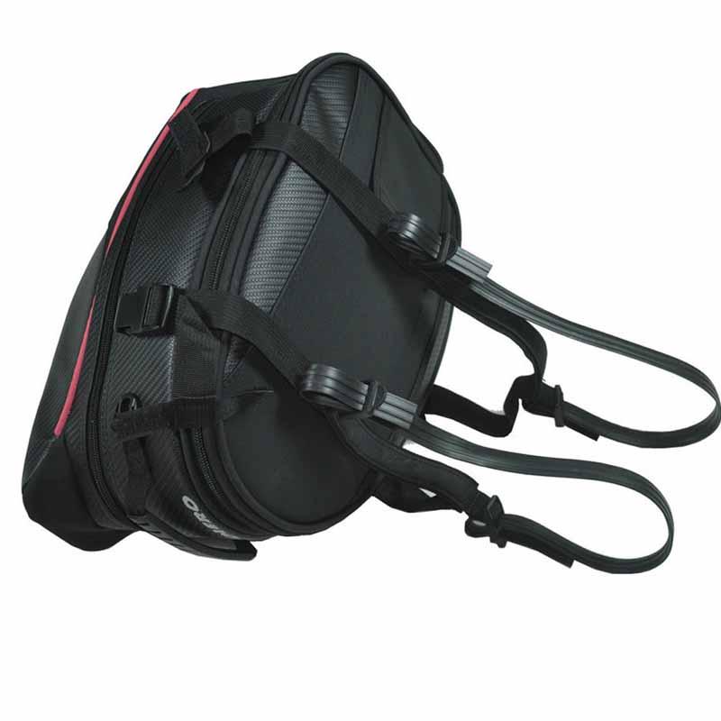 Motorcycle Seat Bag Tail Bag Waterproof Helmet Bag Motorbike Saddlebags Expandable With Rain Cover