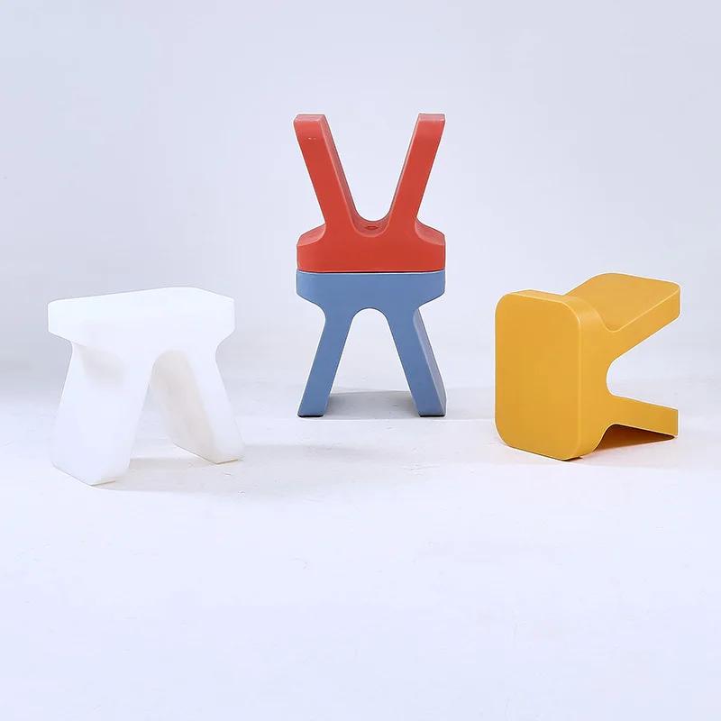 Entry Door Shoe Stool Colourful Plastic Children's Chair Portable Bathroom Outdoor Balcony Waterproof Small Seat Home