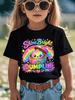 Rainbow Glitter Cute Dumpling Slogan Print Family Matching Cotton Tees Short Sleeve Tops For Mom Dad Boys Girls Daily Wear