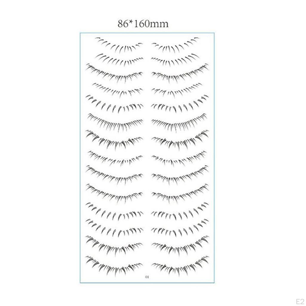 Lower Eyelash Stickers Strips Patch Lash Extension Supply for Cosplay Dating