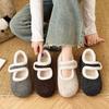 Comfortable Women's Furry Mary Jane Shoes for Autumn/Winter - Versatile, Solid Color, Cotton-Enhanced, Ideal for Home, Outdoor, and Commuting.