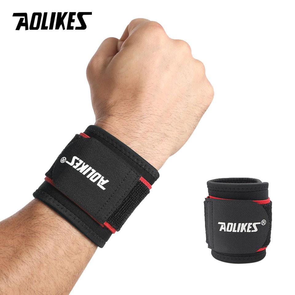 Aolikes 1Pcs Adjustable Sport Wristband Wrist Brace Wrap Bandage Support Band Gym Strap Safety Sports Wrist Protector Hand Bands