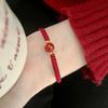 Agate Hand Rope Bracelet Hand Woven Lucky Transfer Beads Red Rope Adjustable Jewelry