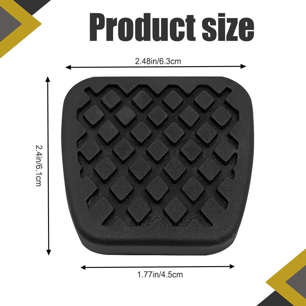 2PCS Rubber Brake Clutch Pedal Pad Cover, Car Pedal Covers, Non-Slip Break Pedal Covers Replacement 46545-SA5-000 46545SA5000, Car Rubber Clutch