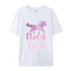 Slogan Horse Girl T Shirt Equestrian Birthday Short Sleeve Valentine Day Tees Funky Round Collar Cotton T Shirt Adult Tshirts