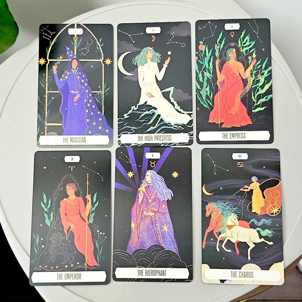 10.3*6cm Zodiac Tarot Brings Us The World of Astrology By Cultures’ Ancient Stories, Divinities and Characters 78 Pcs Cards