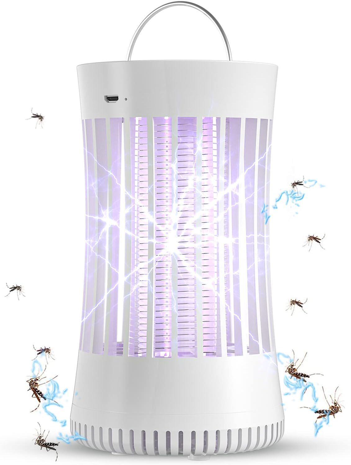 Innovative Purple Light Mosquito Trap: UL & EPA Certified Electric Shock Suction Insect Killer Electric Shock + Suction Mosquito Trap белый