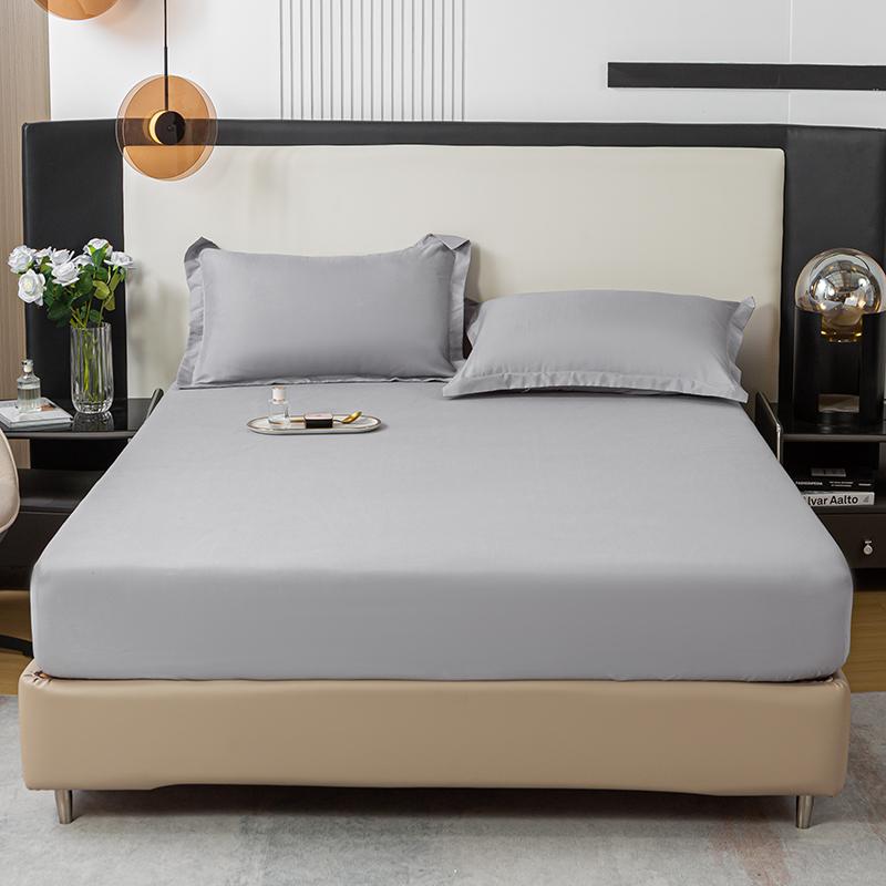 Black Fitted Sheet Home Bed Linen 90x200 Bed Cover with Elastic Band tampa de colchão Double Bedsheet(Pillowcase Need Order)