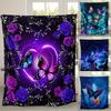 Dream Butterfly floral print flannel blanket Soft warm blanket nap blanket Sofa sofa office bed Camping trip Suitable for family