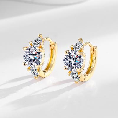 Light Luxury Trendy Zircon Fashionable Simple for Women Earrings