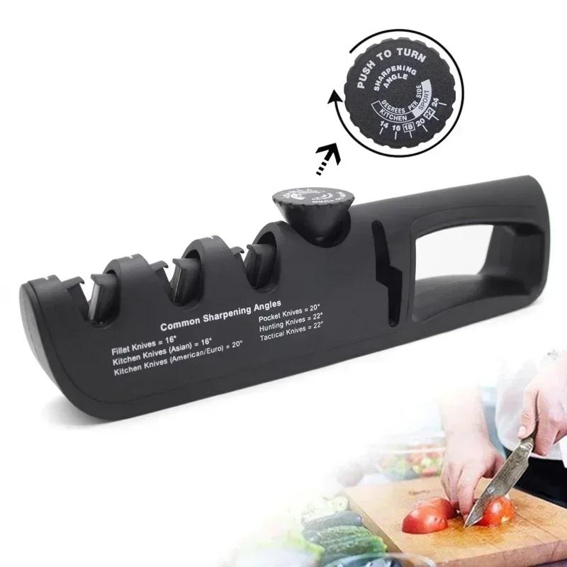 One piece set of anti slip handle four in one multifunctional quick sharpener for household use kitchen accessories sharpener