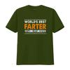 Fathers Day Funny Worlds Best Farter I Mean Father T Shirt vintage Washed streetwear Casual Breathable Stretched