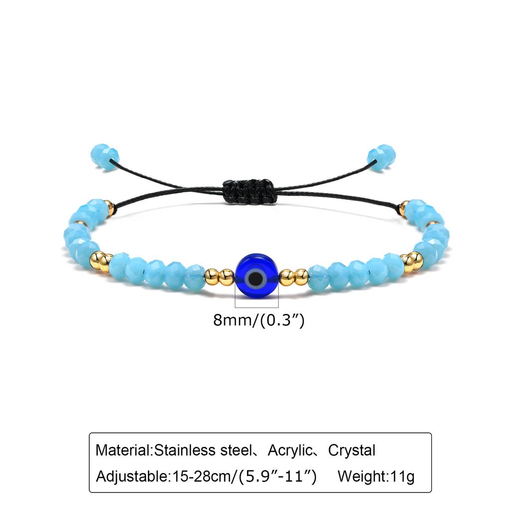 5 Color Styles Handmade Braided Turkish Lucky Evil Eye Beads Bracelets For Women Blue Eyes Adjustable Female Lucky Jewelry