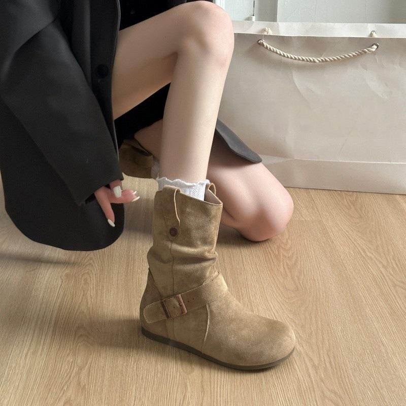 

Birkenstock Short Boots Women s Year Martin Boots Versatile Skinny Skirts Stacking Boots 36