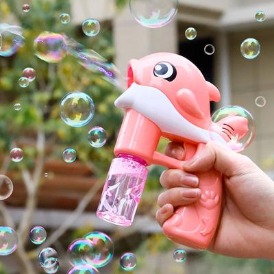 Automatická venkovní kreslená hračka Dolphin BubbleMachine se světly a hudbou 100 ml