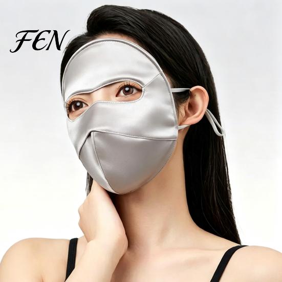 Silk Sun Gaiter for Sports Full Face Mask Women, Breathable UV Protection Shield Lightweight Running with Adjustable Straps Outdoor Hiking And Summer