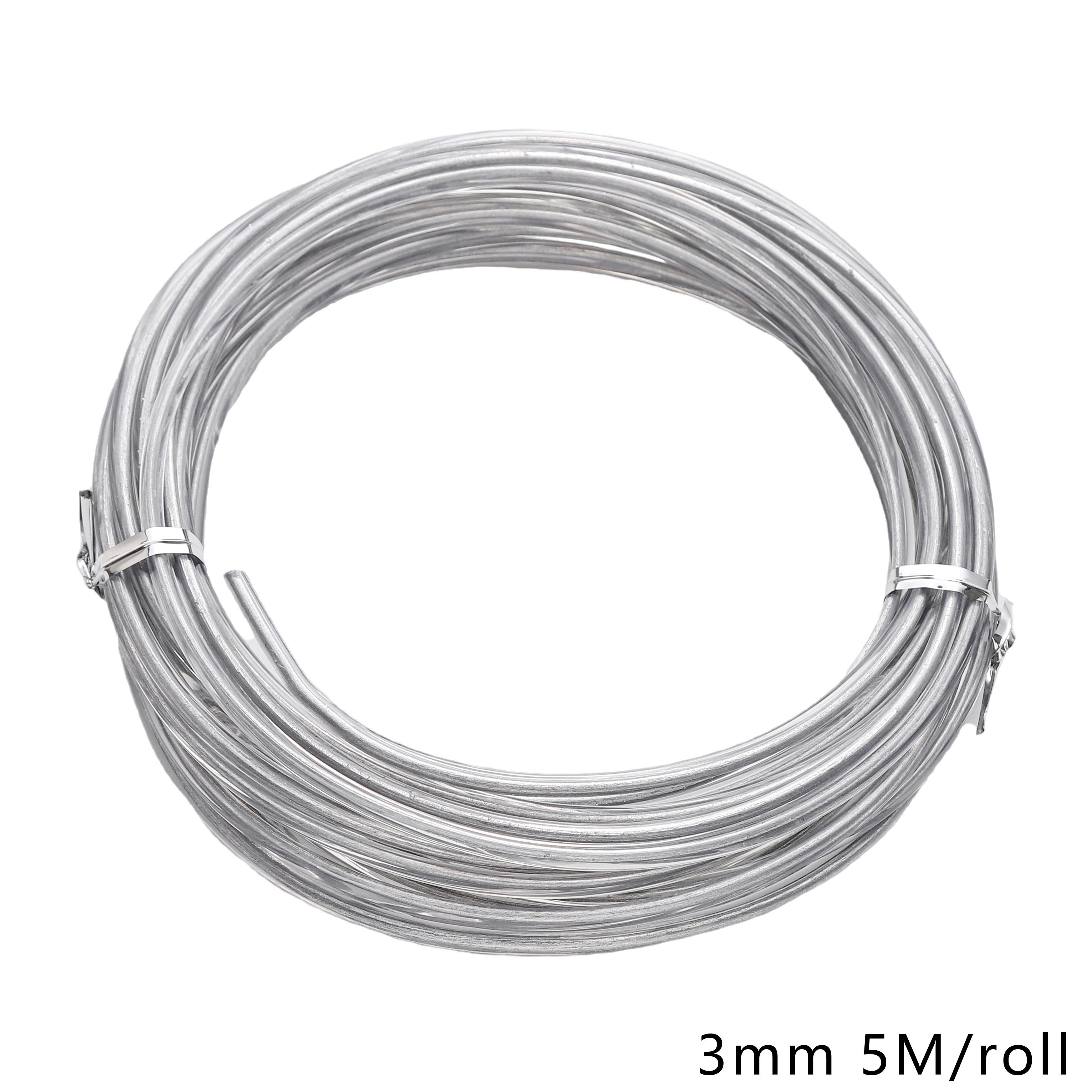 

5-10М Алюмінієвий Дріт Грубий Шнур Бісерний Дріт DIY Виготовлення Ремесел Ювелірний Шнур Нитка Аксесуари 3mm 5M