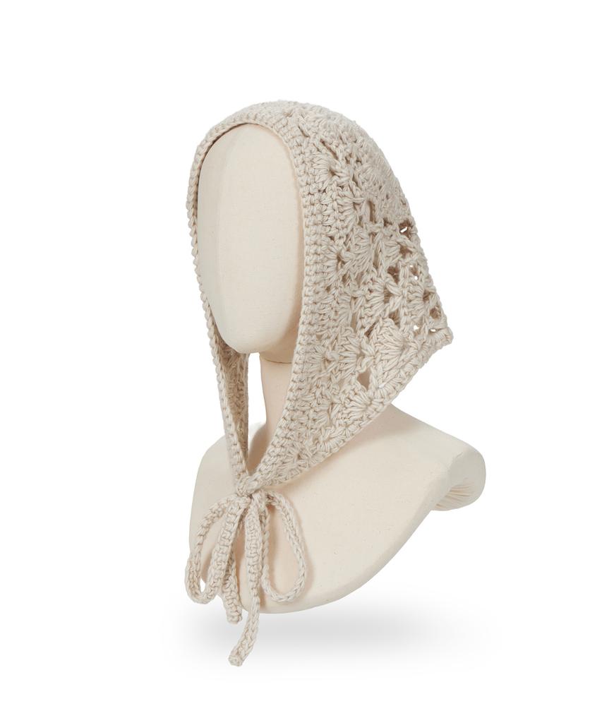 Bajal Crochet Lace Bandana Beige