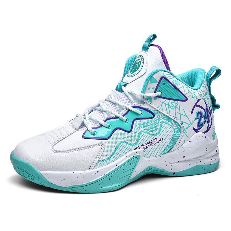 Neuer Stil Basketballschuhe für Paare Rutschfeste Basketball-Trainingsschuhe Stoßdämpfende High-Top-Sneaker Outdoorsport-Schuhe