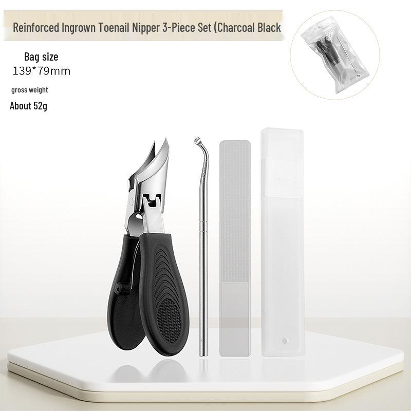 6-Piece Nail Care Set: Oblique Nail Clippers, Nail Scissors, Ingrown Nail Cuticle Nippers, Large Opening Clippers