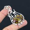 Womens Day Sale Oval Fruit Jasper Gemstone Pendant Jewelry 925 Sterling Silver