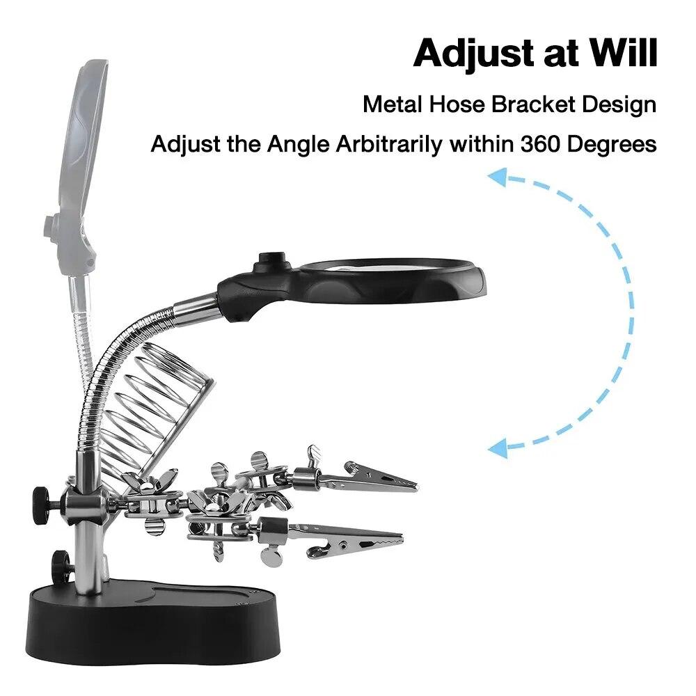 3,5 x 12 x Schweiß-Hilfsclip-Lupe, elektrische Lötkolben-Leiterplatte, Schweißkolben-Lupe, Halterungswerkzeuge