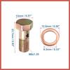 ACROPIX 2 Set Banjo Bolt Brake Fitting Adapter Kit M8x1.25 Brake Line Thread Banjo Bolt with 8mm Spacers Car Parts