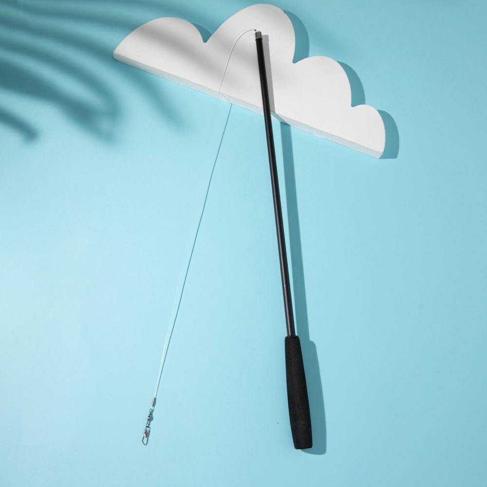 Beliebter Katzen-Teaser-Stick: Dreiteilige Rute mit mehreren Farboptionen zur Selbstunterhaltung.