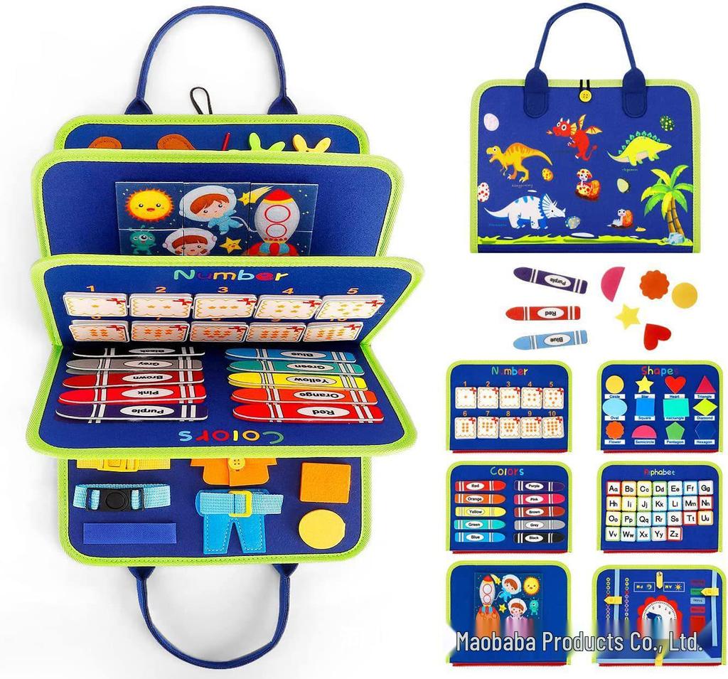Popular Baby Early Education Felt Backpack Busy Board Toy